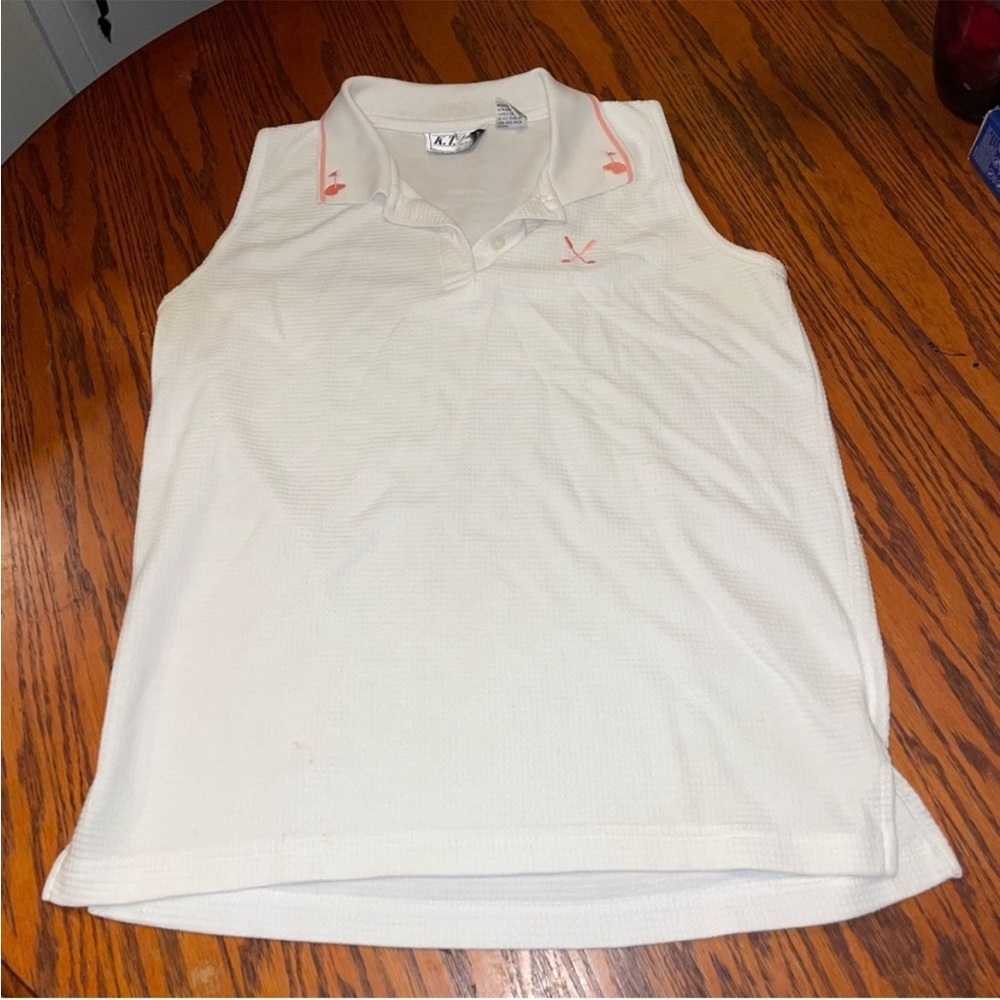 ALX White Sleeveless Muscle Tee